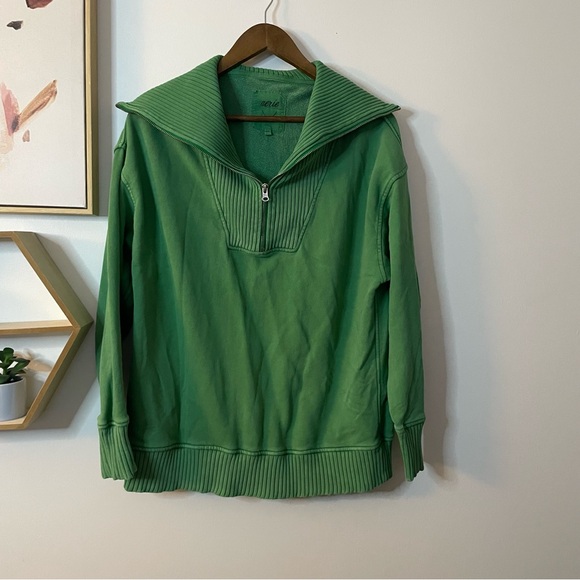 Aerie Down to Earth 1/4 Zip Sweatshirt Small - Picture 1 of 4
